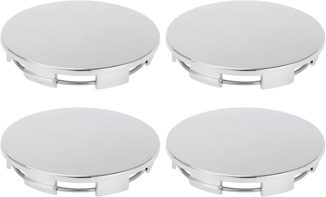 4 Pcs 68mm 2.68" OD - Universal Car Wheel Hub Center Caps - Auto Hub Covers Rustproof - Durable Plastic Chrome Silver Tone