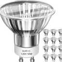 GU10 Halogen Light Bulb 120V 50W, 12PCS Tlf Fggl024 Uv Bulb, GU10+C, MR16 Light Bulb for Candle Warmer Lamp, Dimmable, 2700K Warm White for Reflector Track Lighting, Recessed Lighting