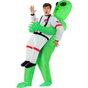 Morph Inflatable Alien Costume Adult, Blow Up Alien Abduction Costume, Funny Halloween Inflatable Outfit, One Size