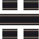 PIGCHCY Luxurious Placemats and Table Runner Set, Stylish Durable Placemats Set of 6 for Home Wedding Hotel Decoration (Black)