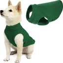 Gooby - Stretch Fleece Vest, Pullover Fleece Vest Jacket Sweater for Dogs, Forest Green, Medium Length (11") (Medium Length (11.5"))