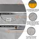 TCCFCCT High Visibility Shirt for Men Class 3 Construction Shirts with Pocket, Hi Vis Reflective Safety Work Shirts for Men Women, Short Sleeves, Durable & Breathable, DC-Light Gray 3XL