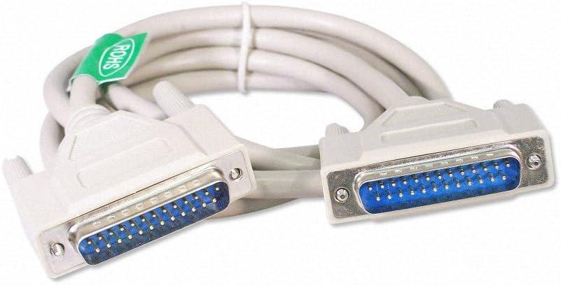Your Cable Store 6 Foot DB25 25 Pin Serial Port Cable Male/Male RS232