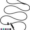 Slip Lead Dog Leash - 5FT Training Leads Black Dogs Leads Waterproof 1/4' Long-Lasting No Pull Dog Collar Leashes Easy Clean Pets Leash for Small Large, Medium Dogs (Black, 5ft * 1/4'')