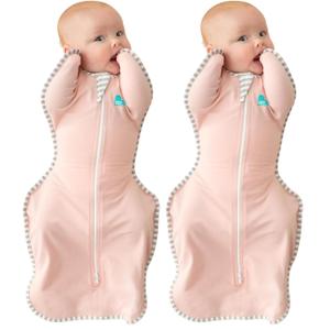 Love to Dream Swaddle UP Self-Soothing Sleep Sack 13-19 lbs., Dramatically Better Sleep, Snug Fit Calms Startle Reflex, 1.0 TOG, Dusty Pink, Medium (Pack of 2)
