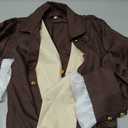Kids Colonial Costume Boys 18th Century America Cosplay Costume with Hat 4-17 (Brown) Brown, 7-8 Y