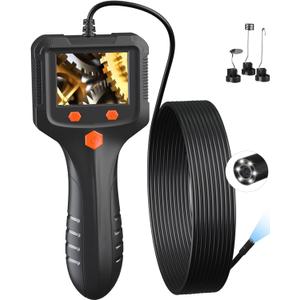 Daxiongmao BorescopeEndoscope Camera with Light, 1080P HD Borescope Tools with 8 Adjustable LED Lights, Endoscope with 11.5ft Semi-Rigid Snake Camera, Gadgets for Men