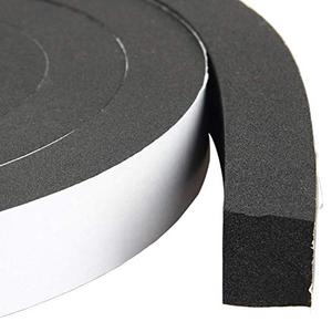 High Density Foam Tape Waterproof Sealing Strip CR Strips Neoprene Single-Sided Adhesive EVA Seal 1" X 3/4" X 13Ft 2 Pack