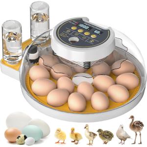 18 Egg Incubator with Automatic Egg Turning and Humidity Control, Incubators for Hatching Eggs, Incubator for Farm Science Classroom Home Chicken Duck