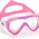 Freela Kids Swim Goggles Snorkel Diving Mask for Youth(5-15), Anti-Fog 180° Clear View