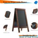 DAHAPYBOO Sandwich Board 40"x20" Solid Pine Wood Rustic Brown,Chalk Board Sign Board,Sandwich Board Signs Outdoor, Chalkboard Easel,A Frame Chalkboard Sign