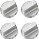 W11366438 5T08 Stove Knobs Replacement Parts for Whirlpool Gas Range Stainless Steel Oven WCG55US6HS00 WCG55US6HS WCG77US0HS Electric Cooktop WCG97US0HS05 Metal Stove Top Knobs 4 Pcs