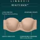 Vanity Fair Women's Beauty Back Smoothing Strapless Bra, 4-Way Stretch Fabric, Lightly Lined Cups up to H (Black)