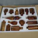 BIGIVACA Set of 30 Amber Glass Bud Vases in Bulk,Small Centerpieces Vases for Wedding Centerpieces,Mini Glass Vintage Vase Flower Vases for Table Decor