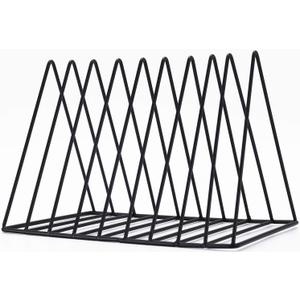 Sooyee 9 Slot Black Magazine Holder,Desktop File Sorter Organizer Triangle Bookshelf Decor Home Office