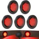 NEW SUN Premium 2.5" Round LED Trailer Lights, 13 Red LEDs Side Marker Lights, Clearance Lights Kits with Grommet & 2-Pin Plug - Universal for Trucks, Trailers, Rvs, Camper, 5 Pcs