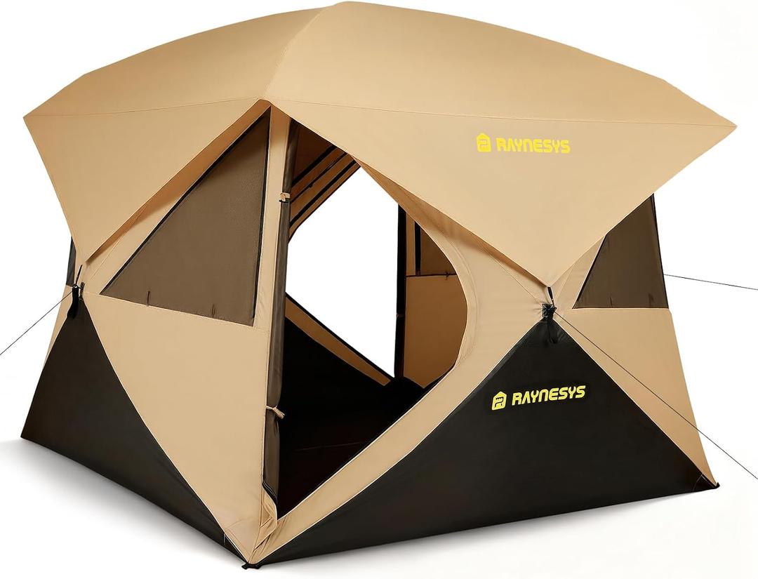 Raynesys Camping Tent for 4 Person, Waterproof Pop up Tents
3000mm waterproof Camping tent, Instant setup in 60 Seconds,Spacious Interior,Instant Cabin Tents with Carry Bag