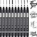 PANDAFLY Calligraphy Pen, 10 Size Calligraphy Pens for Writing, Brush Pens Calligraphy Set for Beginners, Hand Lettering Pen for Art Drawing, Sketching, Scrapbooking