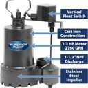 Superior Pump 92017 Superior 3/10 HP Compact Remote Sink/Drain Pump System , Black