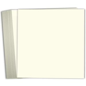 Hamilco Card Stock Scrapbook Paper 12x12 Cream Colored Cardstock 80lb Cover  25 Pack
