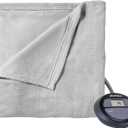 Sunbeam Microplush Heated Blanket, Grey, Size Twin