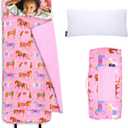 Wildkin Kids Original Nap Mat Cozy Kids Sleep Mat with Pillow, ideal for School & Travel