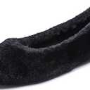 FEVERSOLE Women's Ultra Soft Colorful Memory Foam Cushioned Faux Suede Home Ballet Flats, Size 40