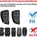 Key Fob Cover Case Compatible with Chevy 2021-2023 Suburban Tahoe GMC Yukon Buick Encore Avenir Accessories Shell (Black)