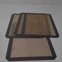 Amazon Basics Silicone, Non-Stick, Food Safe Baking Mat, Pack of 4, Beige/Gray, Rectangular, 16.5" x 11.6"