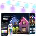 Smart 100FT Permanent Outdoor Lights, RGB LED Lights Outside with App Control - DIY Colors Scene Modes, IP67 Waterproof Eaves Lights for Christmas Halloween Holiday Daily House Roof Eternity Lighting