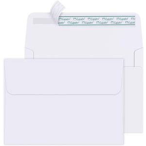 Eupako 5x7 Envelopes Self Seal 250 Pack, White A7 Envelopes, Kraft Paper Envelope for 5x7 Cards, Photos, Invitations, Wedding, Graduation, Baby Shower, 5.25 x 7.25 Inches