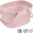 Ozgram Single Color [Pink] Laundry Basket, Shower Basket, Spa Bag, Toiletries, Laundry Hamper, Handbag, Public Bath, Spa, Bathroom, Storage Basket, Bath Basket, Hot Spring Bag, Bath Pouch, Cosmetic