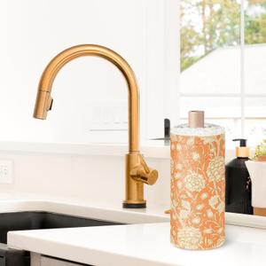 Whaline 36 Pcs Reusable Paper Towels Paperless Towels William Morris Vintage Flower Washable Cotton Cloths with Roll for Kitchen Bathroom Cleaning
