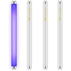 Qualirey 4 Pack Bug Zapper Replacement Light Bulbs 10W for 20W Indoor Bug Zapper, BL T8 F10W 13Inch Light Tube Compatible with Aspectek, Liba, Micnaron, Lulu Home and Other 20W Mosquito Lamp