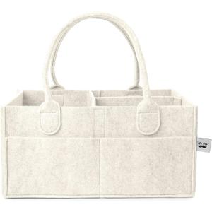 Mr. Pen- Baby Diaper Caddy Organizer, Beige, Medium, Nursery Storage Bin and Car Organizer for Diapers and Baby Wipes