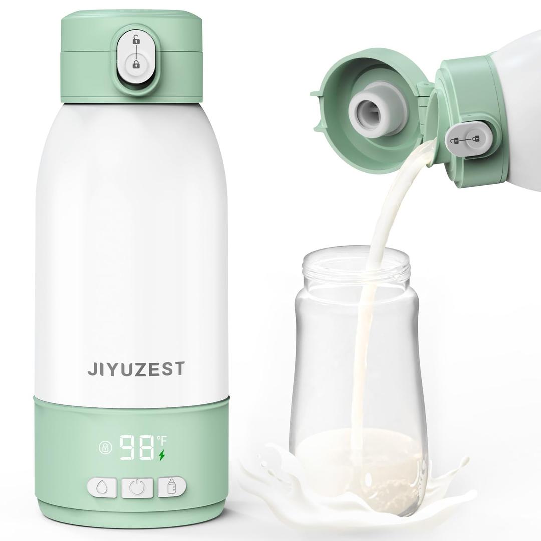 Portable Bottle Warmer for Travel - Fast Heating with 18000mAh Battery & 17OZ Large Capacity, Bottle Warmer On The Go with Dual Heating Modes for Breast Milk & Water, Ideal for Car & Airplane