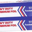 Aluminum Foil Wrap for Food -12 x 1000 FT (2 Box) Heavy Duty Aluminum Foil - BBQ Silver Foil Rolls for Grilling, Roasting, Baking - Perfect for Commercial & Home Use