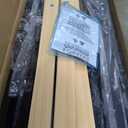 Amazon Basics Industrial Metal Bed Frame with Headboard and Wood Slats, 14 Inches High, Queen, Black