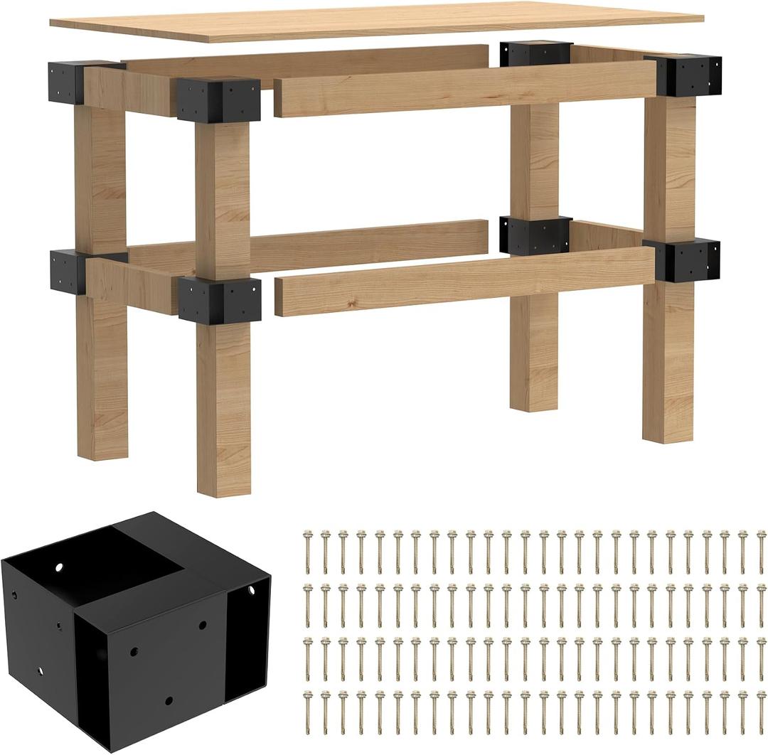 Workbench Bracket Kit 8PCS, Heavy Duty 3-Way Brackets