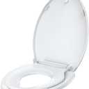 Garvee Elongated Toilet Seat with Toddler Seat, Toilet Seat Cover with Built-in Child Seat for Potty Training, Quick-Release PP Lid, Soft Close Toilet Seat for Kids and Adults (White)