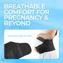 3-in-1 Maternity Abdominal Support Belt - Adjustable Pregnancy Belly Band for Prenatal & Postpartum Care, Relieves Back Pain - Machine Washable, Perfect for Expecting Moms