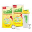 Almased Protein Powder for Weight Loss Kit for Men & Women, Natural Meal Replacement Shake for Weight Loss, Supplement, 24 Grams of Protein Per Serving (Original Flavor, 2 Cans @ 17.6 oz ea + Shaker Bottle + Scoop)