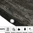 40% Black Shade Cloth for Garden with Grommets 20x20FT Heavy Duty Sun Shade