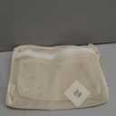 NOL Natural Organic Lifestyle 3-Pack Mesh Travel Toiletry Bags - Clear Zipper Travel Organizer, Airport Carry-On Compliant Reusable Cosmetic Makeup Bag for Women & Men (Cream)