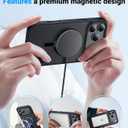 2 x Magnetic for iPhone 17 Pro Case, [Anti-Slip] [Military-Grade Drop Protection] [Camera Protection] Skin-Friendly Slim Matte Shockproof Protective for iPhone 17 Pro Phone Case, Black