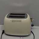 Toaster 2 slice, KitchMix Retro Stainless Steel Toaster with 6 Settings, 1.5 In Extra Wide Slots, Bagel/Defrost/Cancel Function, Removable Crumb Tray (Cream)