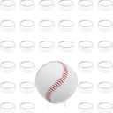 Party Zealot Wyn-MART Clear Baseball Stand Holder Rings (30 Pack) Round Acrylic Plastic Display 1.22 inches