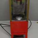 Nostalgia Vintage Hot-Air Popcorn Maker Machine - Makes Up to 12 Cups - Oil-Free - Healthier Popcorn - Classic Stand-Up Cart With Wheels - Includes Kernel Measuring Cup - Red