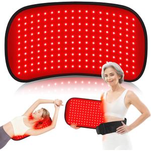 Red-Light-Therapy-for-Body, 2026 Upgraded-4 Modes 5 Stage Power Medical-Grade TPU Mat for Body Pain Relief, 25"x13"Dual Wavelength Infrared Red Light Blanket LEDs