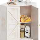 Corner Bread Box for Kitchen Counter Double Layer Bamboo Bread Storage Container Large Capacity Bread Storage Bin Farmhouse Breadbox Organizer